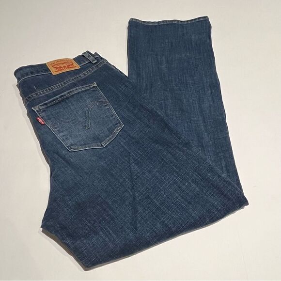 Women's Levi's Blue denim jeans Size 12 Classic Boot - Picture 1 of 12